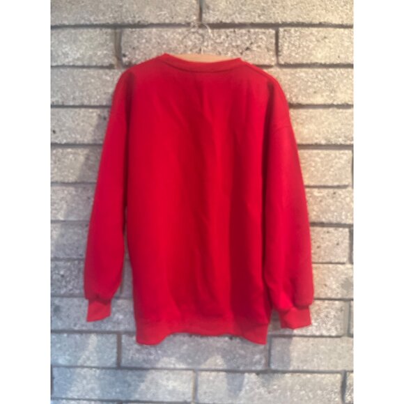 Zitong Red Sweatshirt Featuring Labubu & Disney-Inspired Design Unisex Fit Long - Picture 7 of 8